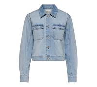 ONLY Women's Onllumi Ls Rhinestone Jacket DNM PIM, Light Blue (Light Blue Denim), M