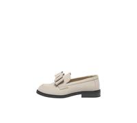 ONLY Women's Onllux-8 PU Bow Loafer, Cream, 4 UK