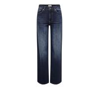 ONLY Women's Onlmadison Blush Hw Wide DNM Tai081 Noos Jeans, Dark Denim Blue, L / 32L