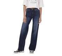 ONLY Women's Onlmadison Blush Hw Wide DNM Tai081 Noos Jeans, Dark Denim Blue, M