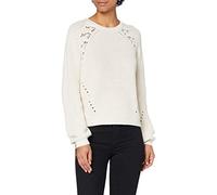 ONLY Women's Onlmaga Life L/S Lace KNT Noos Pullover, Eggnog, XS