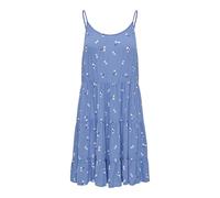 ONLY Women's Onlmaj Life S/L AOP Short Dress WVN Noos Summer, Blue, S