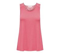 ONLY Women's Onlmarna Crochet Tank Top JRS, Pink, M