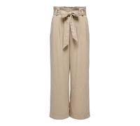 ONLY Women's Onlmarsa Solid Paperbag Trousers WVN Noos Fabric Trousers, Safari/Detail: Melange, M
