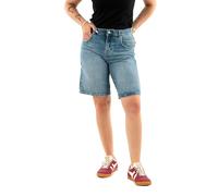 ONLY Women's Onlmate Reg Baggy Long DNM Noos Denim Shorts with Medium Waist for Everyday use, Blue, M
