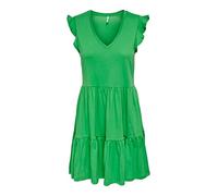 ONLY Women's Onlmay Cap Sleev Fril Dress Box JRS Noos, Green (Kelly Green), L