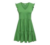 ONLY Women's Onlmay Cap Sleeve Fril Dress JRS Noos Mini Dress, Green Bee, L