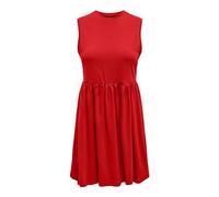ONLY Women's Onlmay Life S/L Peplum Dress Box JRS Jersey, Flame Scarlet, S