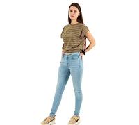 ONLY Women's Onlmay S/S Cropped Top Box JRS, Mermaid/Stripes: Cloud Dancer (Nadia), L