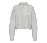 ONLY Women's Onlmelanie L/S Rollneck Pullover KNT Knitted Jumper, Light Grey Mix, S