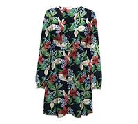 ONLY Women's Onlmette LS Wrinkle Top Noos WVN Blouse, Tigerlily/AOP:353 Calypso, M