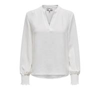 ONLY Women's Onlmette V-Neck Smock Top WVN Blouse, Cloud Dancer, M