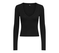 ONLY Women's Onlmila L/S V-Neck Top Box JRS, Black, L