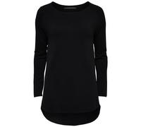 ONLY Women's Onlmila Lacy L/S Long Knitted Pullover, Black, M UK