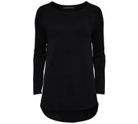 ONLY Women's Onlmila Lacy L/S Long Knitted Pullover, Black, S UK