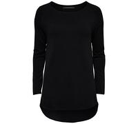 ONLY Women's Onlmila Lacy L/S Long Knitted Pullover, Black, XL UK