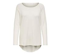 ONLY Women's Onlmila Lacy L/s Long Knitted Pullover , White (Cloud Dancer), S