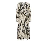 ONLY Women's Onlmila Life L/S V-Neck midi Dress Ptm, Black/AOP: Cherie Graphic, L