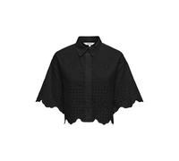 ONLY Women's Onlmina Life SS Boxy Shirt WVN, Black, L