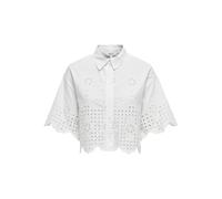 ONLY Women's Onlmina Life SS Boxy Shirt WVN, Bright White, M