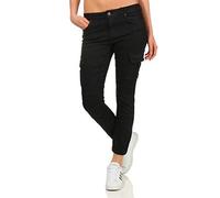 ONLY Women's ONLMISSOURI REG ANKL Cargo Pant PNT NOOS Casual, Black/Wash:Black Washed, 38W x 30L