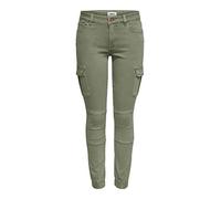 ONLY Women's Onlmissouri Reg Ankle Cargo Pant PNT Trouser, Green (Oil Oil Green), W25/L32 (Manufacturer Size: 34)
