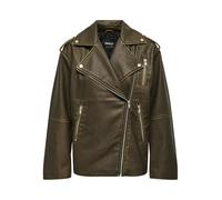ONLY Women's Onlmontana Faux Leather Biker CC OTW Jacket, Wren, M
