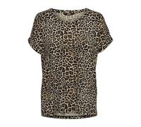 ONLY Women's ONLMOSTER S/S TOP NOOS JRS T-Shirt, Multicoloured (Black AOP: Leo AOP), XL