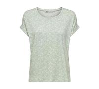 ONLY Women's Onlmoster AOP S/S Top Noos JRS T-Shirt, Subtle Green/AOP:Emma Mono Flower, S