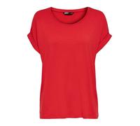 ONLY Women's Onlmoster S/s O-Neck Top Noos JRS T-Shirt, Red (High Risk Red High Risk Red), 12 (Size: Medium)