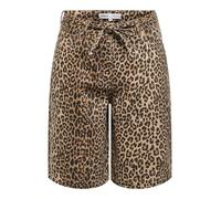 ONLY Women's Onlnaomi String AOP Bermuda Shorts OTW, Toasted Coconut, XS