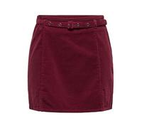 ONLY Women's Onlnessa Hw Belt Cord Skirt CC PNT, Cabernet, L