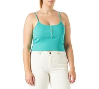 ONLY Women's ONLNESSA S/L Short Button TOP JRS Vest, Marine Green, L