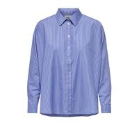 ONLY Women's Onlnew Grace Ls Shirt Noos WVN Blouse, Moonlight Blue/Stripes: Blue/White, Large