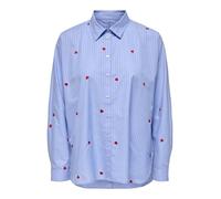 ONLY Women's Onlnew Lina Grace Ls Stripe Emb Shirt Blouse (Pack of 1)