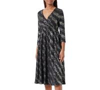 ONLY Women's Onlnew Pella L/S Foil Wrap Dress JRS, Black/Detail: drizzling dots Gold, L