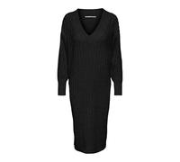 Only Tessa V-neck Knitted Midi Dress - Black, Black, Size S = Uk 8, Women Black