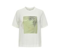 ONLY Women's Onlnewflora S/S Art O-Neck Top Box JRS, Cloud Dancer, M