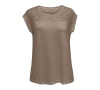 ONLY Women's Onlnicole Life S/S Mix Top JRS Noos, Caribou, M