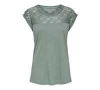 ONLY Women's Onlnicole Life S/S Mix Top Noos JRS T-Shirt, Green, S
