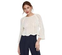 ONLY Women's ONLNOLA Life 3/4 Pullover KNT NOOS Pullover Sweater, Cloud Dancer, M