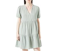 ONLY Women's Onlnora S/S Loose Dress Ptm Summer, Desert Sage/AOP:Ocean Stripe, XS