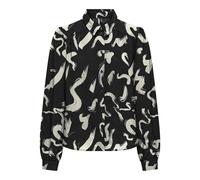 ONLY Women's Onlnova Life Elite L/S Emma Shirt Top, Black/AOP: 587 Yoko, S