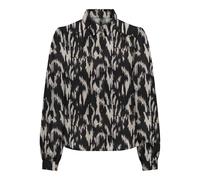 ONLY Women's Onlnova Life Elite L/S Emma Shirt Top, Black/AOP:590 Rough Animal, XS