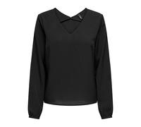 ONLY Women's Onlnova Life Elite L/S Mallory Top Solid Blouse, Black, XS