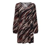 ONLY Women's Onlnova Life Elite L/S Siri Dress, Brown Stone/AOP:589 Russet Graphic, M
