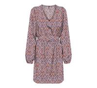 ONLY Women's Onlnova Life Elite L/S Siri Dress, Red Orange/AOP:591 Soul, XS