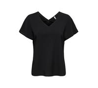 ONLY Women's Onlnova Life Elite S/S Emmy Top Solid, Black, XL