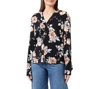 ONLY Women's Onlnova Life L/S V-Neck Shirt AOP Ptm, Black/AOP:ay New Rosie Blossom, S