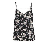 ONLY Women's Onlnova Life Paris Singlet PTM Vest, Black/AOP:528 Becky Blossom, 10
